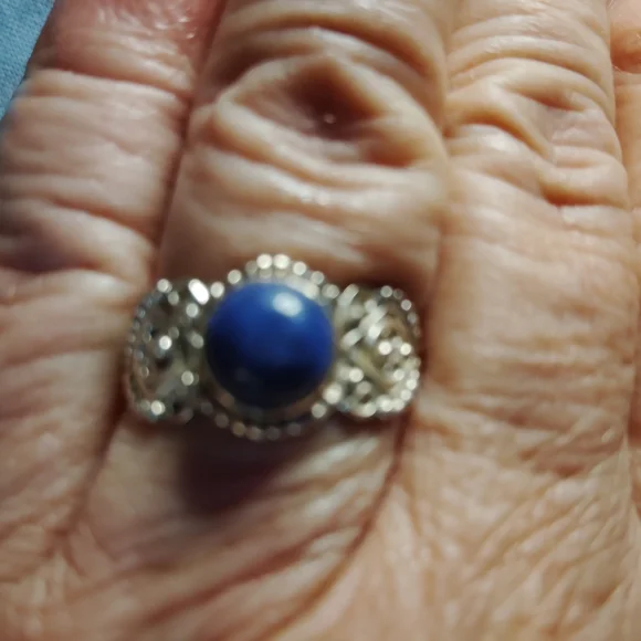 🔥NWT--LAPIS LAZULI. HEARTS ON THE SHOULDERS, STERLING SILVER. SIZE- 10